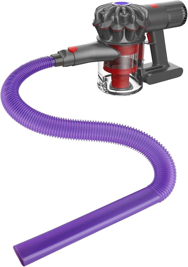 Sealegend Dryer Lint Vacuum Attachment Compatible with Dyson V15 V12 V11 V10 V8 V7 Gen5 Cordless Vacuum Cleaner, Flexible Dryer Vent Cleaner Kit Lint Removal Tool Purple