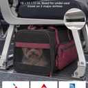 18"x11"x11"Airline Pet Carrier with Wheels for Small Dogs, Red