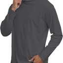 Mens Casual Mock Turtleneck T-Shirts Long Sleeve Thermal Stretchy Pullover Basic Lightweight Undershirt Sweater Tops (XXL)