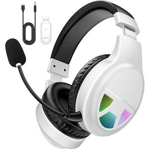 Wireless Gaming Headset for PS5, PS4, PC, Switch, Gaming Headphones with 7.1 Surround Sound, Noise Isolating Microphone, Bluetooth 5.4, RGB Lights, 60H Battery Headsets for Mac, Laptop, Mobile