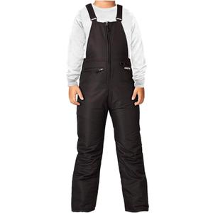 Arctix Kids Insulated Snow Bib Overalls (Large, Black)
