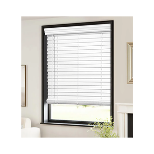 LazBlinds 2-inch Cordless Faux Wood Blinds with Royal Valance, Room Darkening Horizontal Window Blinds, Inside Mount Blinds for Windows - Fit for Window 34.625'' W x 36'' H - White