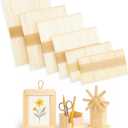 6 Mixed Sizes 300 Pcs Popsicle Sticks for Crafts Ice Cream Sticks Craft Sticks Bulk, Jumbo Popsicle Sticks Small Popsicle Sticks Mini Popsicle Sticks, Wooden Sticks for Crafts & Waxing Sticks