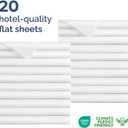 Bulk Case Pack of 20 Flat Sheets - Queen Size Flat Sheets - White