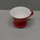 Creano XXL Porcelain Coffee Dripper Red - Ceramic Cone Brewer - Pour Over Coffee Maker - Filter Size 4 - huge and heavy quality 800gr/28oz - 6 Colours availeble