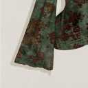 WDIRARA Women's Plus Size Floral Long Bell Sleeve Tee Shirts Asymmetrical Vintage Tops (XL)