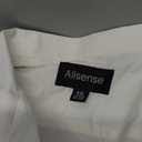 Allsense Men's Short-Sleeve Button-Down Cuban Guayabera Shirt 4XL IVORY
