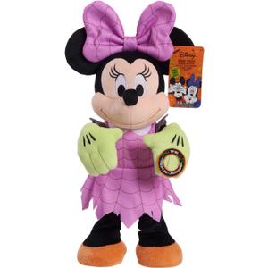 Just Play Disney Seasonal Zombie Minnie Mouse Halloween 13.5-inch Feature Plush, Music and Dancing, Kids Toys for Ages 3 Up