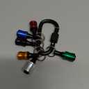 Push to Unlock,Katerk 6pcs 1/4 inch Hex Shank Aluminum Alloy Screwdriver Bit Holder Light-Weight Quick-Change Extension Bar Keychain Drill Screw Adapter Portable,Black Carabiner,Tool Gifts for Men