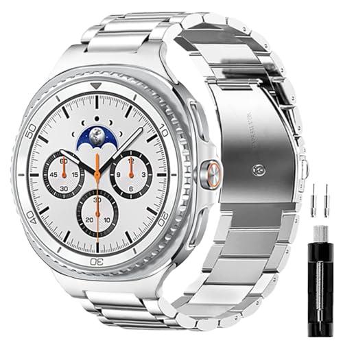 GOLDTOLUCK Stainless Steel Band Compatible with Samsung Galaxy Watch 8 Classic 40mm 44mm 46mm (2025) Men Women Milanese Mesh Magnetic Classy Elegant Casual Business Metal Stainless Steel