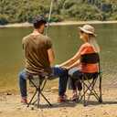 PORTAL Extra Large Quick Folding Tripod Stool with Backrest Fishing Camping Chair with Carry Strap