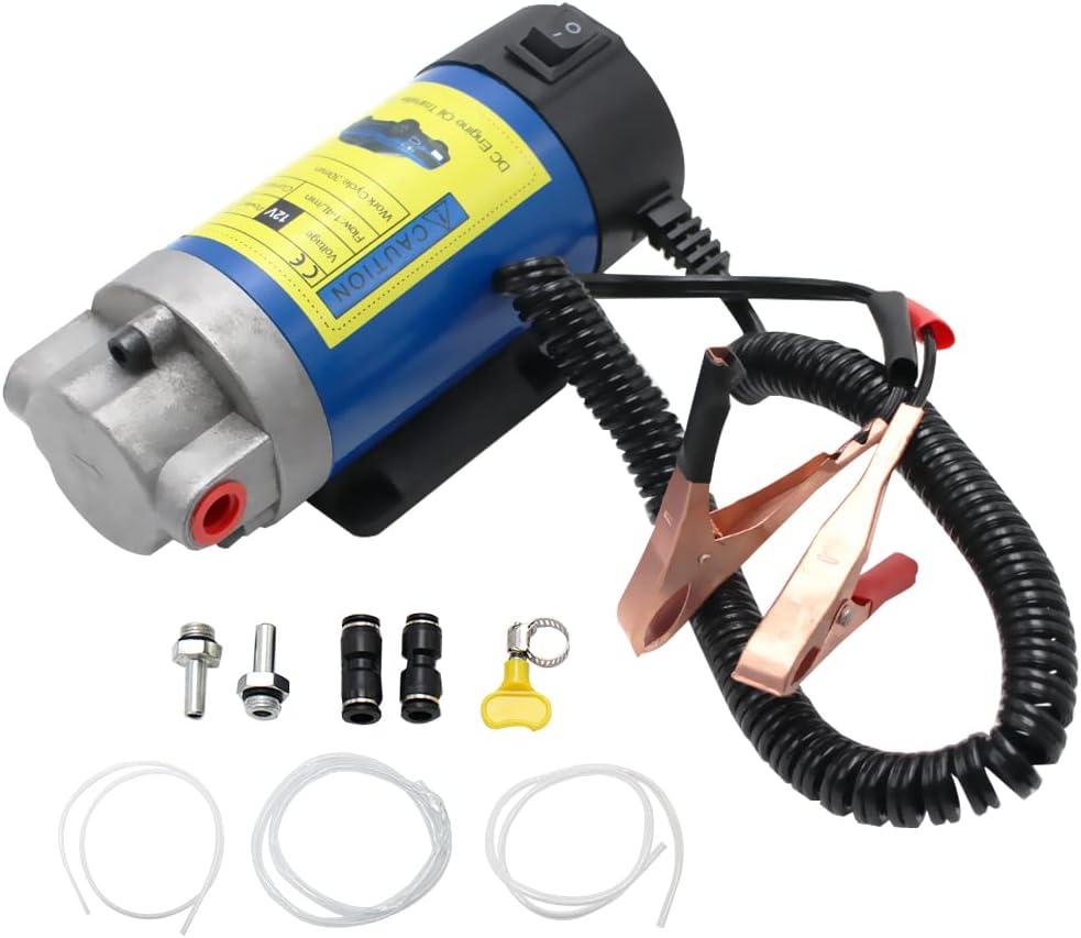 MAKERELE Oil Extractor Pump For Engine Oil Extraction And Oil Transfer Change Pump,Portable Electric Self-Priming Powerful Gear Pump