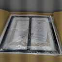 IKK Modern Semi Flush Mount Close to Ceiling Light for Dining Rooms, Black L15 Elegant Textured Glass Chandeliers, Farmhouse Chandelier Light Fixture for Kitchen Island, Living Room, Foyer. E12*4.