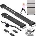 Appliance Rollers Heavy Duty 360, Extendable Appliance Sliders, Adjustable Furniture Mover Mobile Roller Base, Easily Move Washer and Dryer Machines, Refrigerators, Max 880 LB