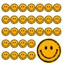 Zakrafo 10PCS Yellow Smiley Face Iron on Patches for Clothing Cute Iron on Patches for Clothing, Hats, and DIY Crafts