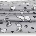 Berkshire Blanket Peanuts Kids Sheet Set Queen Size - 4 Pieces,Cute Character Snoopy Printed Soft Microfiber Bed Sheets,Peanuts Poses and Paws Grey