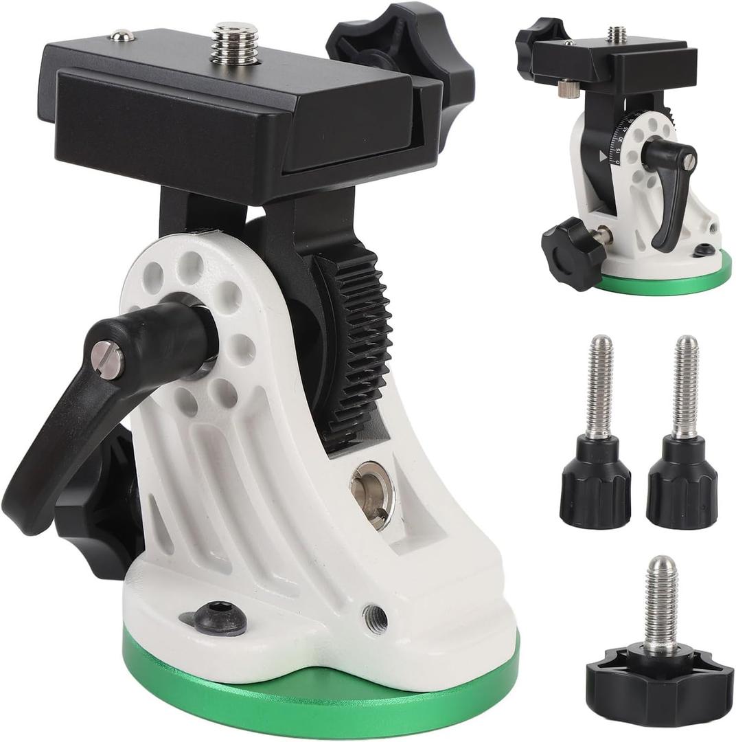 Telescope Mount, Latitude Adjustment Seat Aluminum Alloy Equatorial Wedge Instrument Latitude Base for Astronomy Telescope Accessory, 90 Adjustable Universal Tripod for Telescope with 3/8" Thread