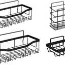 Shower Caddy Shelf Organizer Rack, Bathroom Storage Shelf, Shower Storage Box Bathroom Shower Storage Box, Rustproof Wall, No Drilling, Suitable for Bathroom, Toilet /252 