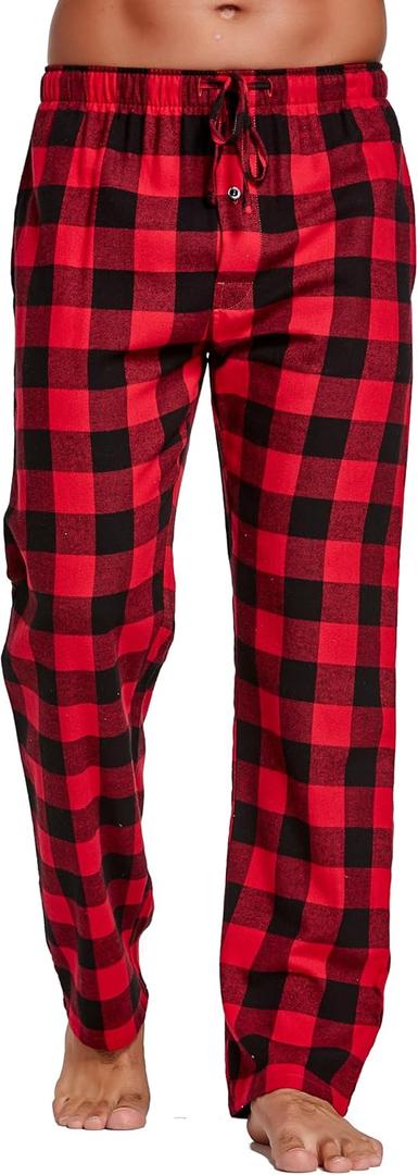 CYZ Men's 100% Cotton Super Soft Flannel Plaid Pajama Pants