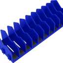 HURRICANE Plier Organizer Rack, 10-Slot Pliers Cutters Organizer Rack with Non-Slip Rubber Base, Tool Organizer, Tool Drawer Toolbox Organizer and Storage, Blue, Extendable Design, Fit 3 H, 1 Pack