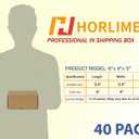HORLIMER 6x4x3 inches Shipping Boxes Set of 40, Brown Corrugated Cardboard Box for Mailing, Packaging, Small Business