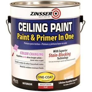 Zinsser 260967 Ceiling Paint & Primer in One, Gallon, Bright White
