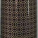 ZOEJADE Minimalist Luxury Ceramic Umbrella Stand Umbrella Holder Vase for Umbrella Canes Walking Sticks Entryway Indoor 18" High Black Gold