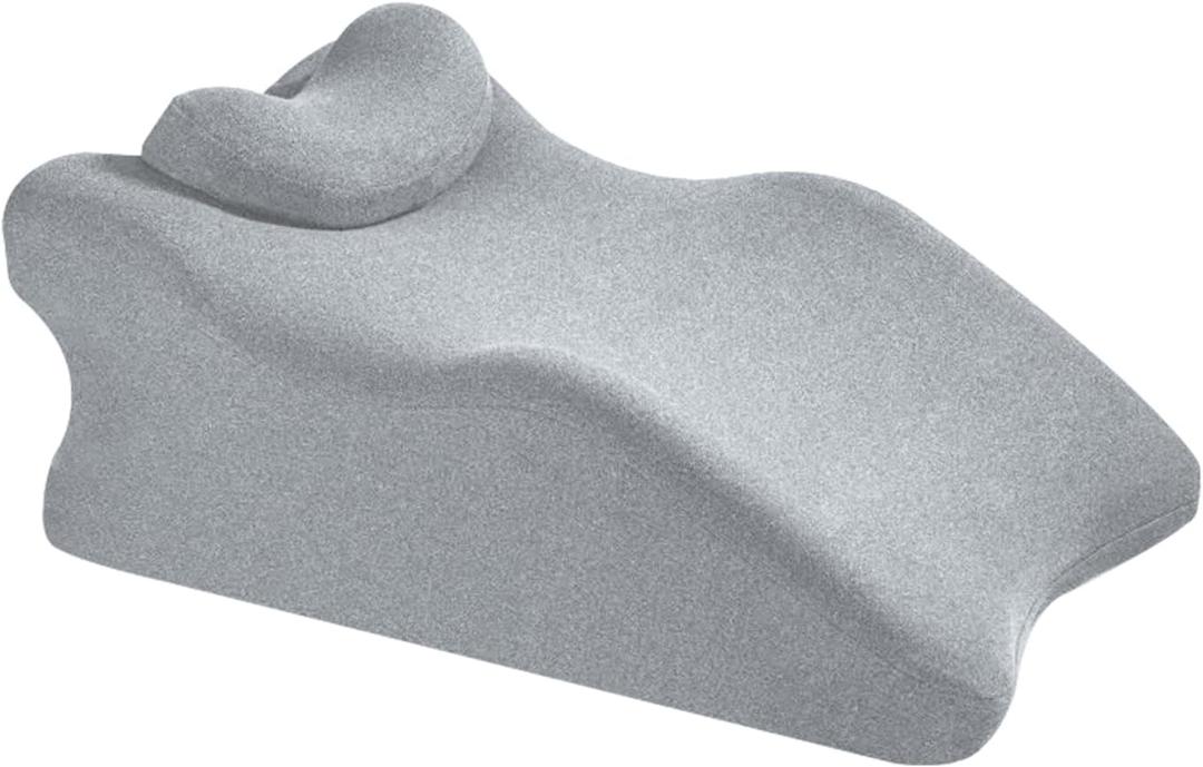 Memory Foam Wedge Pillow for Sleeping, Reading and Back Support, Intimacy Butt Pillow Ergonomic Bed Pillow for Acid Reflux, Back Pain Relief and Massage with Removable Cover