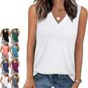 Inauguratei - Inauguratei Tank Top, Women's Sleeveless V-Neck Slimming Loose Fit Casual Tank Top T-Shirt, for Beach (Large)