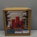 Christmas Flameless Candles with Remote, 4 Pack Red Candles Battery Operated, Real Wax LED Fake Candles Flickering for Christmas Wedding Home Party D3 H 5" 6" 7" 9" Red