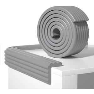 Edge Protector,Baby Proofing Baby Edge Protector Strip Safety,Soft Rubber Foam Padding,Edge Corner Guards Protector Corner Edge Bumpers for Furniture (Grey, 6.56Ft x 3.15" W x 0.31" Th)