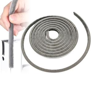 Soezy 16 Ft (5m) 196 Inch Sliding sash Windows Doors Tape Pile Draught excluder Brush Seal Strip weatherstrip 6mm x 12mm (1/4 1/2 Inch, Gray)