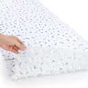 SONGZIMING Pebble Bath Mat for Bathtub to Anti Slip Bathtub Mat in Shower with 16 Inches by 35 Inches (White)
