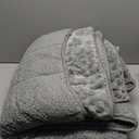 Super Soft Luxury Fleece Sherpa Weighted Blanket 15 lbs for Adults, Turtle Shell Fuzzy Cozy Fluffy Queen Size Weighted Throw, Ceramic Beads Washable Heavy Blankets for Couch Bed, Grey, 60" x 80"