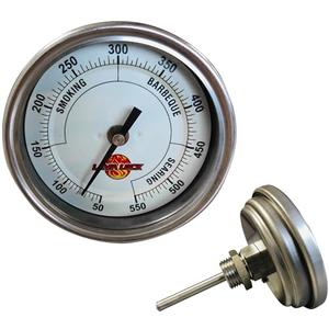 LavaLock® 3" Adjustable Gas Charcoal Smoker Pit Grill BBQ Thermometer Electric Heavy Duty Stainless 2.5" stem