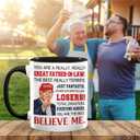 2 x Father In Law Coffee Mug 11Oz, In Law Gifts for Fathers Day, Birthday & Christmas