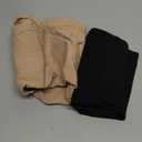 2 Pairs Medical Compression Pantyhose for Women, 20-30mmHg Graduated Support Tight Pants, Opaque Footless (3XL, Beige*1+Black*1)