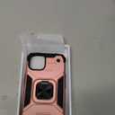 Anqrp Heavy Duty Case for iPhone 13/14 Case with Enhanced Ring Holder Grip Stand, Military Grade Shockproof Rugged Drop Protective Silicone Hard Slim iPhone 13/14 Phone Case Cover, Pink Gold