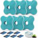 Replacement Filters for Dog Water Fountain, Filters for Dog Water Bowl Dispenser with Mutiple Filtration System, 6 Filters & 6 Pre-Filter Sponges