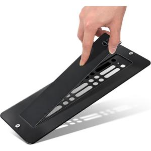 RV Floor Vent Cover 2"x10" Aluminum Register, Removable Magnetic Cover, Heavy Duty Walkable Floor Vent for Camper Trailer Mobile Home Heater Vent, Black, 1 Pack