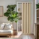 ChrisDowa Blackout Curtains 63 inches Long for Bedroom - Grommet Thermal Insulated Room Darkening Curtains for Living Room (1 Panel, Biscotti Beige, 42 x 63 Inch)