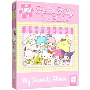 Hello Kitty and Friends My Favorite Flavor 1000 Piece Jigsaw Puzzle | Collectible Puzzle Artwork Featuring Hello Kitty, Cinnamoroll, Keroppi | Officially-Licensed Hello Kitty Puzzle & Merchandise