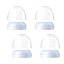 Dome Caps with Nipple Rings Set Compatible for Philips Avent Natural Baby Bottles, Replacements Screw Collars with Dome Lids for Como tomo, Set of 4