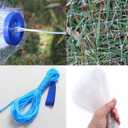 Monofilament Cast Net with Blue Ring for Bait Fishing, Handmade with 1/2" Mesh, Weighted Sinkers and Braided Hand Rope, 6FT Radius