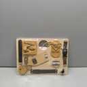 deMoca Sensory Busy Board for Toddlers, Premium Wooden Toddler Busy Board for 1 2 3 Year Old with 10 Educational Activities for Fine Motor Skills, Fidget Activity Toy for Travel (Nature - Large)