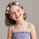 SAOROPEB 24 Pcs Hair Clips for Girls Toddler Hair Clips Cute Hair Accessories for Kids Candy Color Cartoon Design for Little Girls - Pink Purple Green