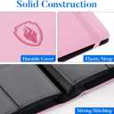 Premium 9 Pocket Card Binder for 540 Cards, Fabmaker PU Cover Trading Card Binder, Sturdy Card Collection Album, Sleek Card Holder Folders for Game Cards & Sports Cards, Pink