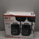 QFX PBX-800TWS 8-Inch TWS Bluetooth Stereo PA System with 2 8" Speakers, 2 Microphones, 2 Stands, and a Remote Control