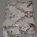 ORTIGIA Floral Shower Curtain Heavy Blend Linen Fabric, Green & Red Diamond Lattice Floral Pattern, Block Print Design Bathroom Curtain, 72x72 Shower Curtain, Includes 12 Metal Hooks.