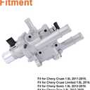 Aluminium Engine Coolant Thermostat Housing Assembly Kit(with Throttle Body Inlet Heater Pipe).Fit for Chevy Cruze 2011-2016, Chevy Sonic 2013-2018 1.8L .Replaces Part # 25199824,25192228,25192904.